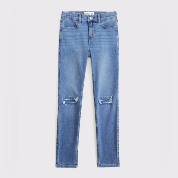 abercrombie kids Other - Abercrombie Kids High Rise Jean Legging Light Wash Distressed Jeans 13/14 Short